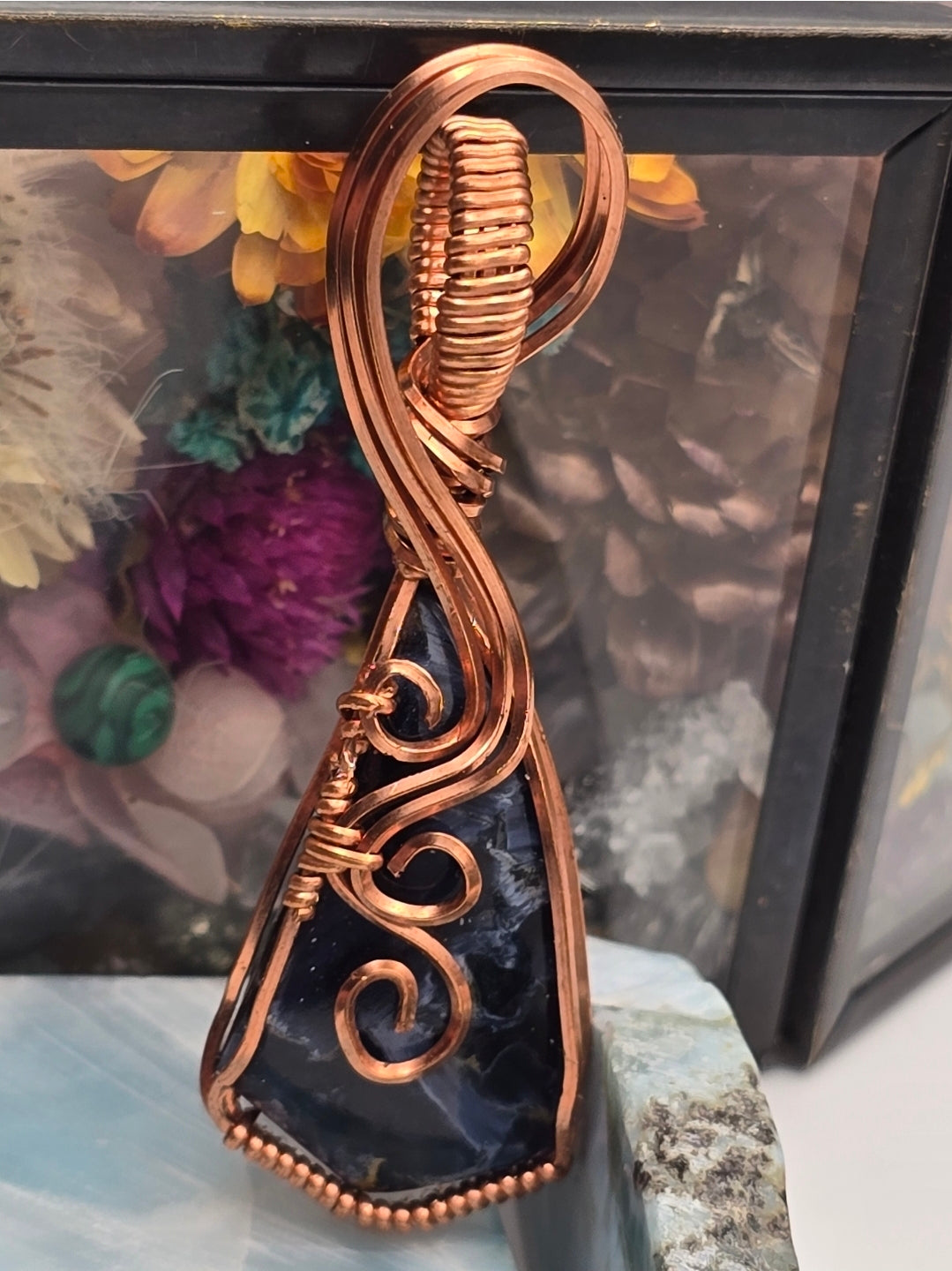 Blue Pietersite Tempestglow Pendant