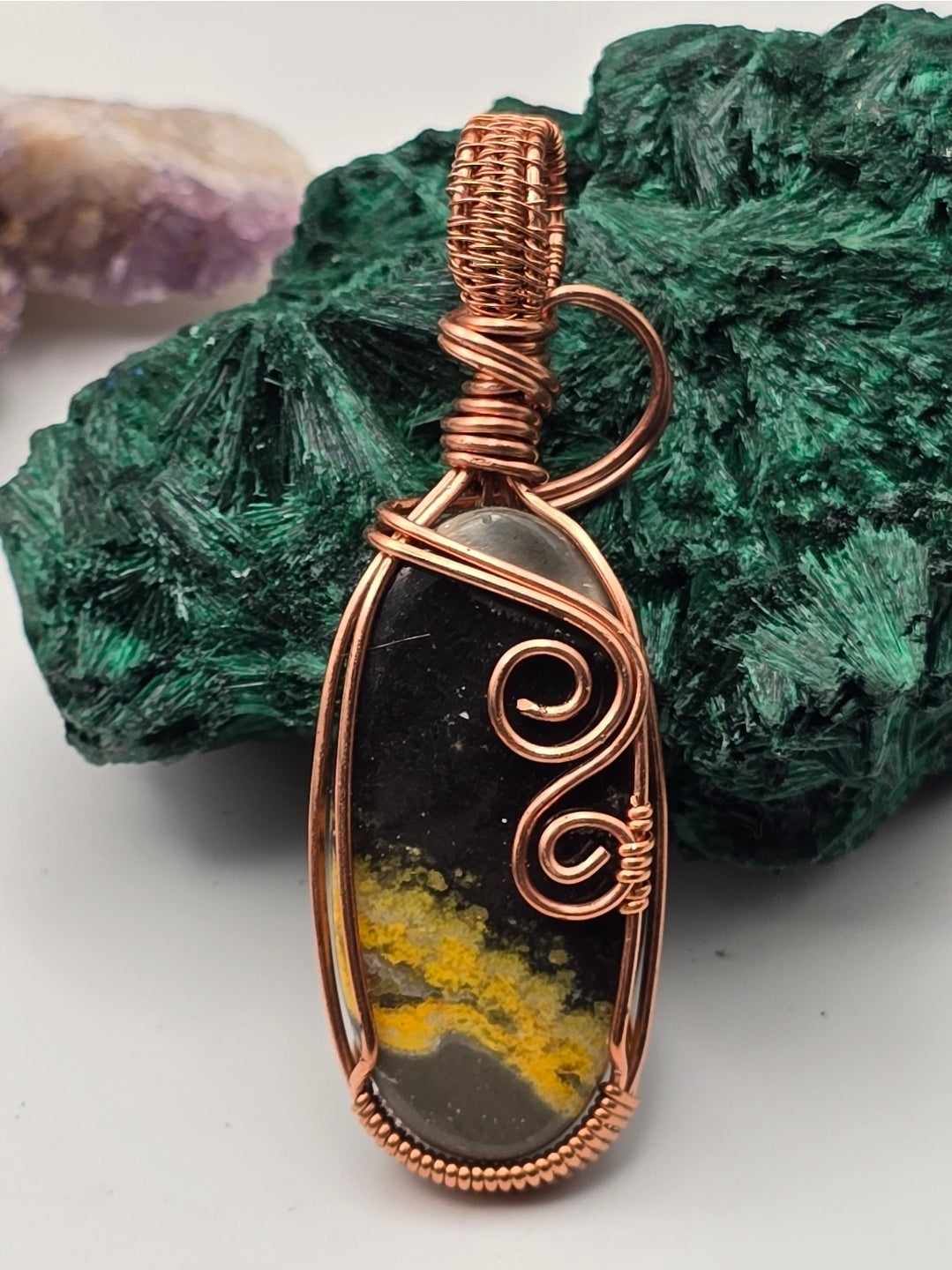 Bumblebee Jasper Embercrest Pendant