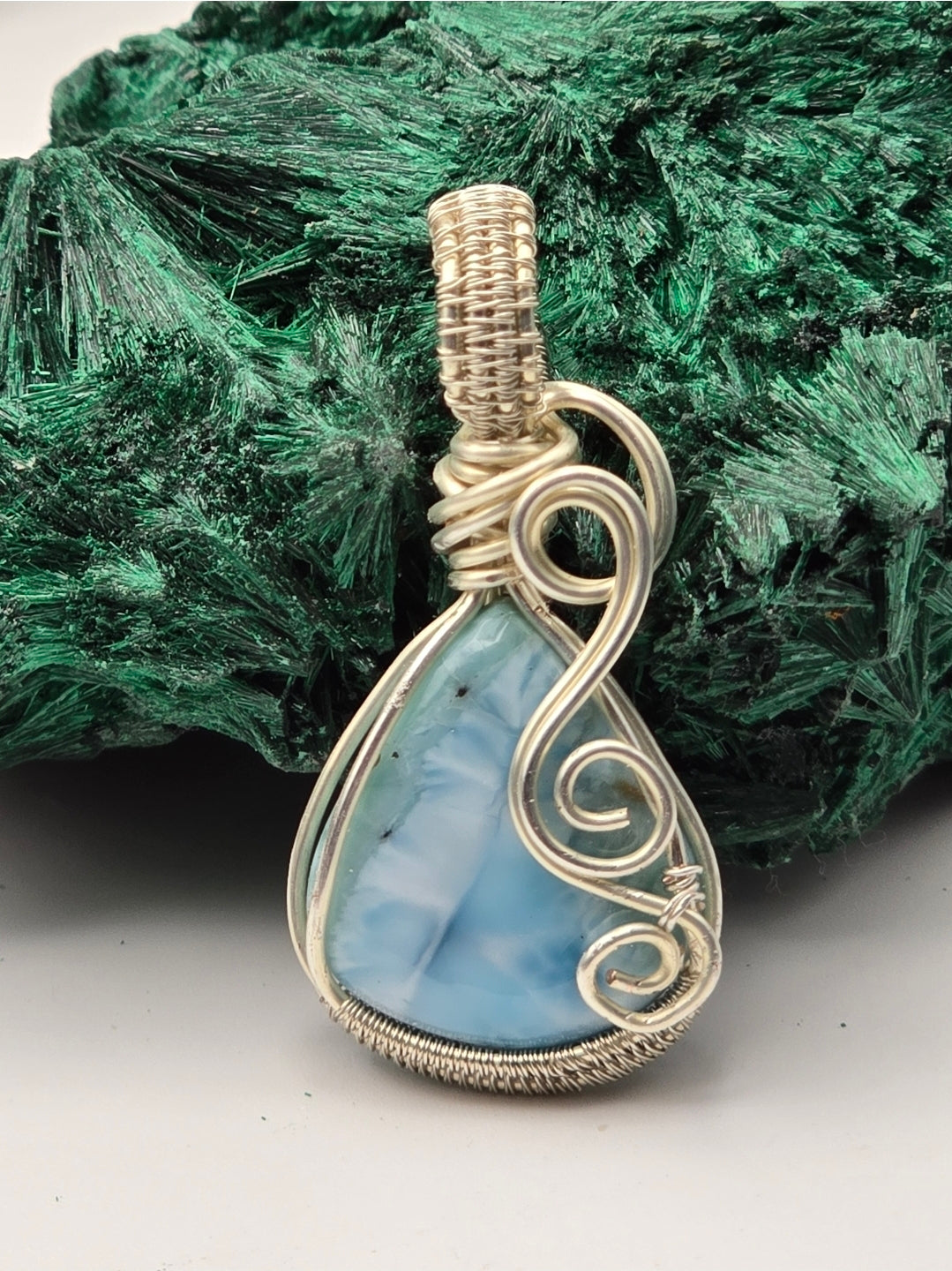 Larimar Tidesong Teardrop Pendant
