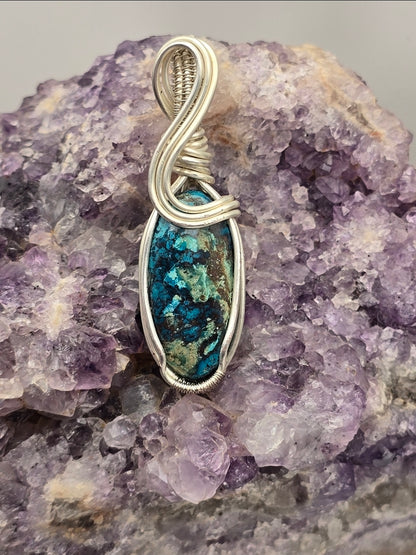 Shattuckite Oracle‑Drop Pendant