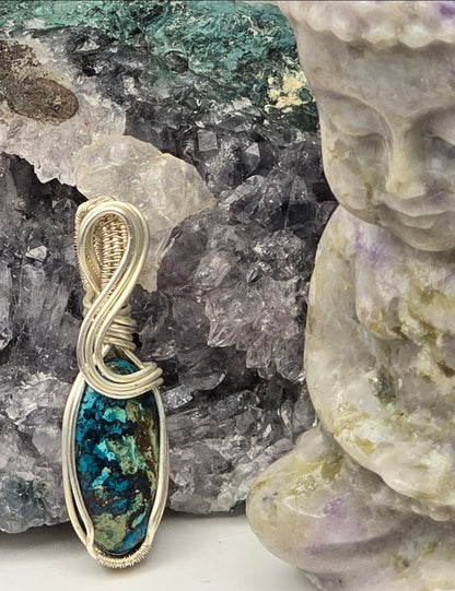 Shattuckite Oracle‑Drop Pendant