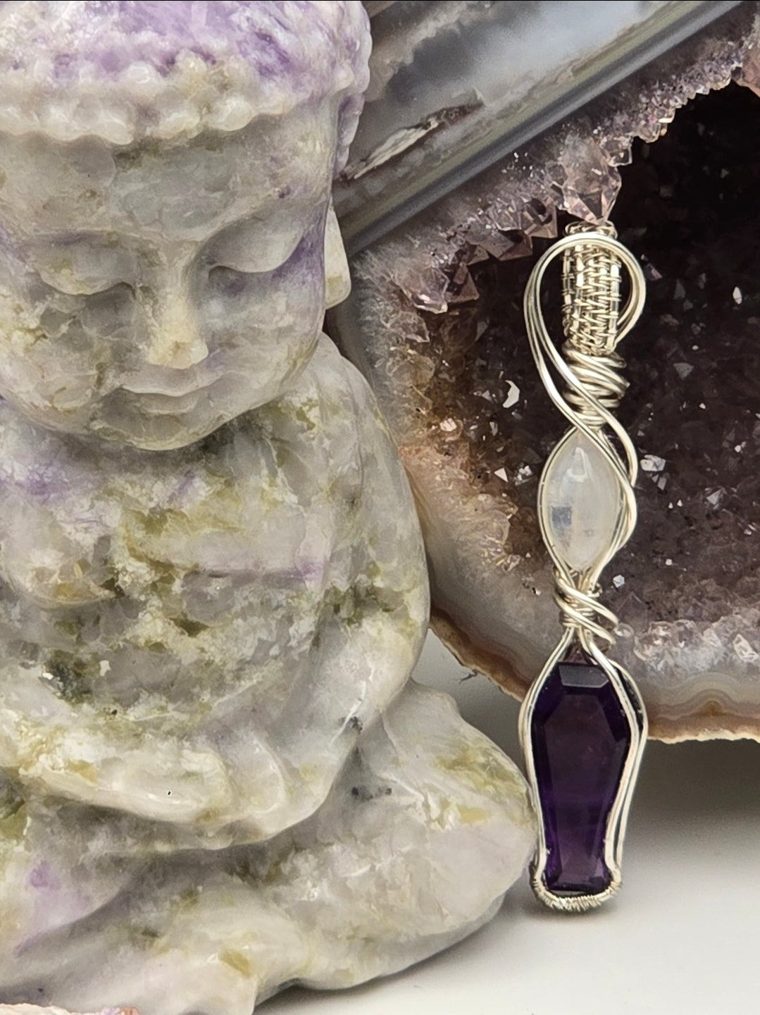 Lunar Coffin Amethyst Witchlight Pendant