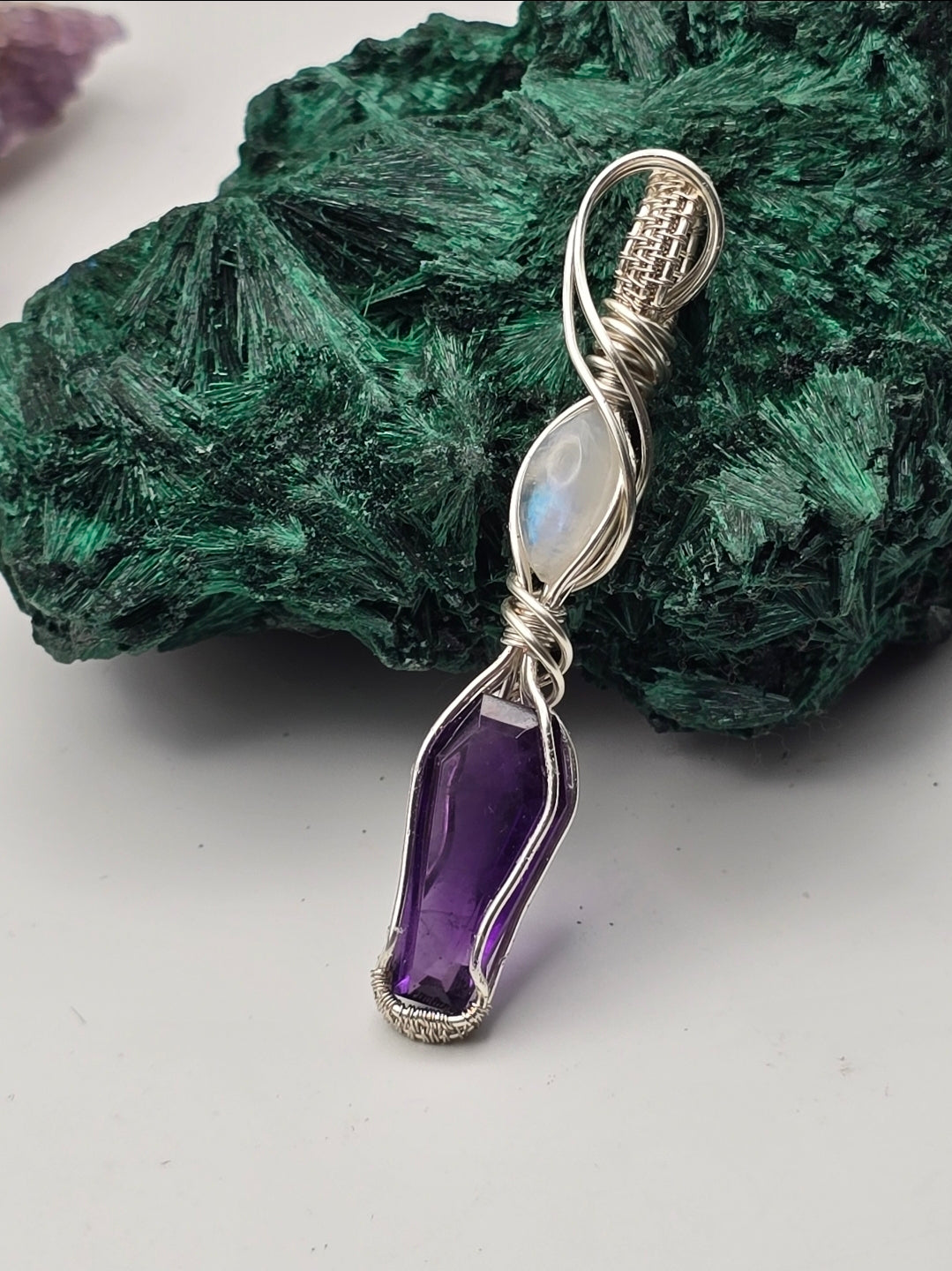 Lunar Coffin Amethyst Witchlight Pendant