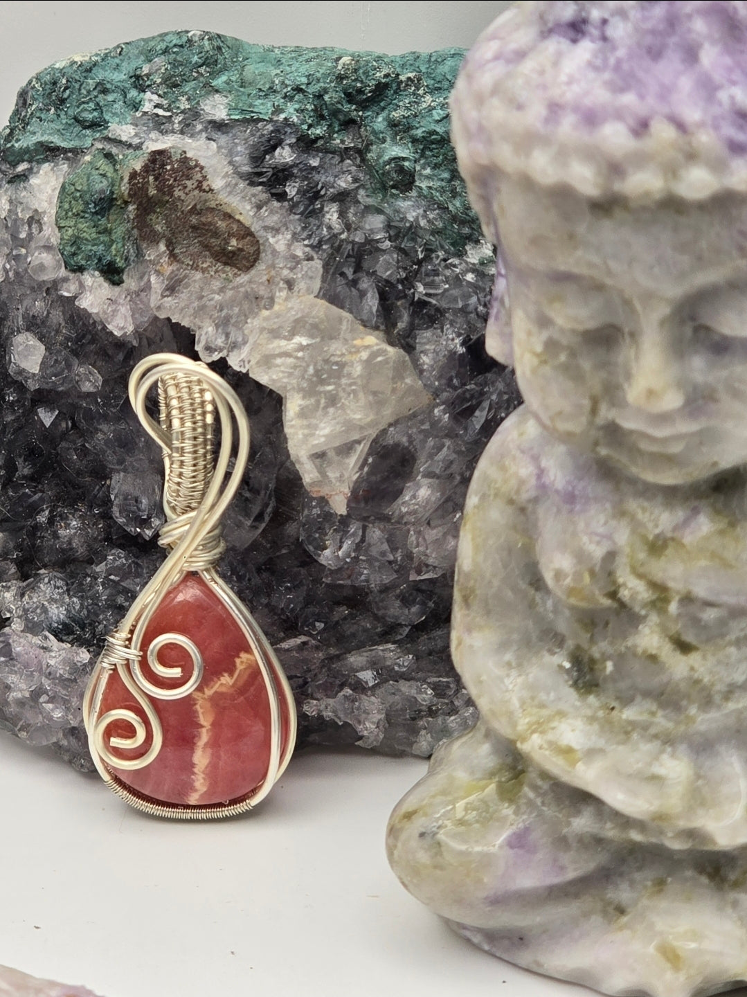 Rhodochrosite Rosewhisper Pendant