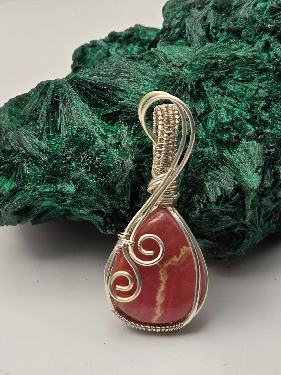 Rhodochrosite Rosewhisper Pendant
