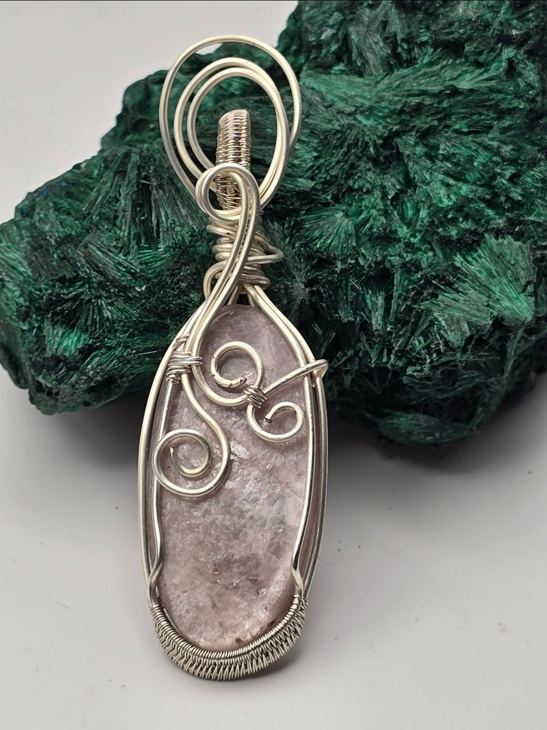 Gem Lepidolite Dreamveil Pendant