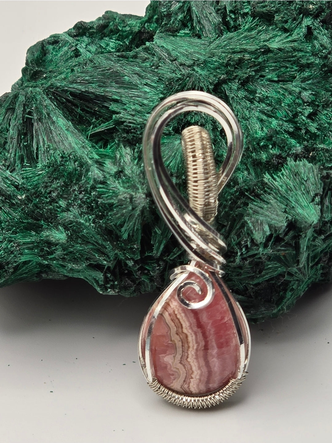 Rhodochrosite Heartspire Pendant