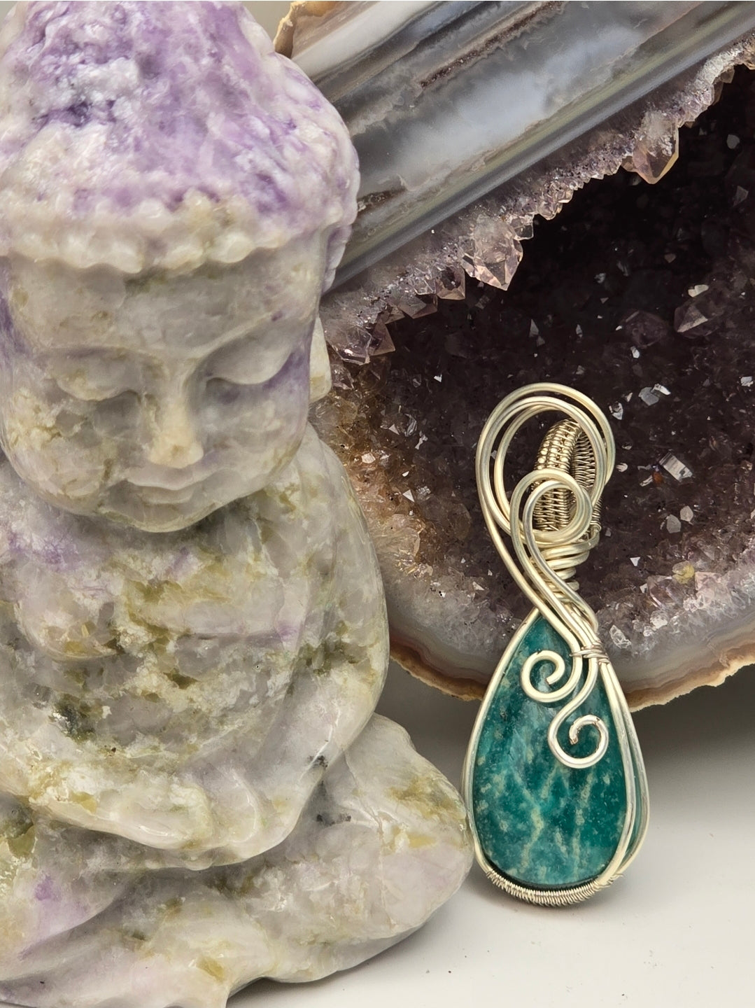 Amazonite Seaglow Pendant