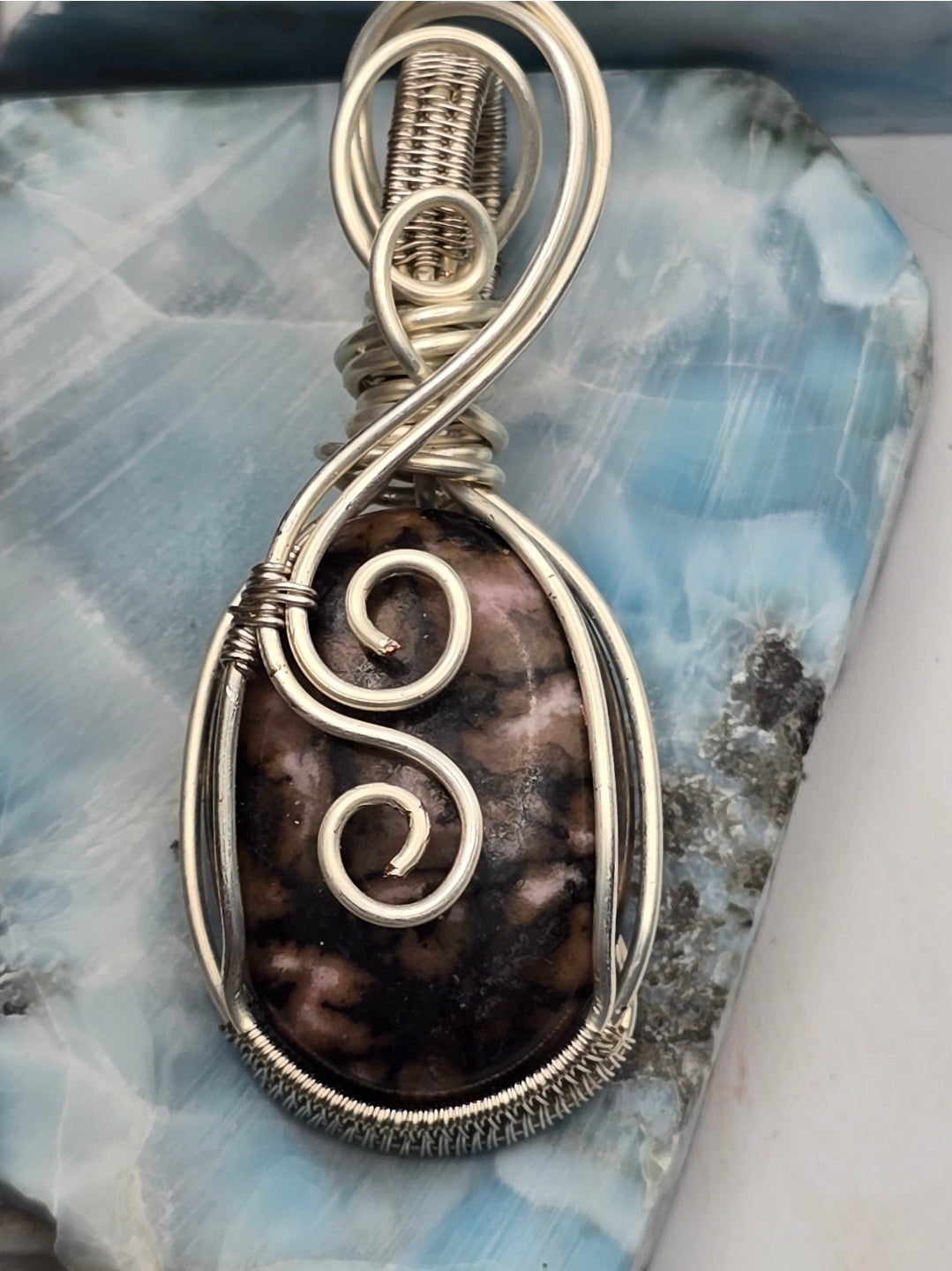 Rhodonite Emberstone Pendant