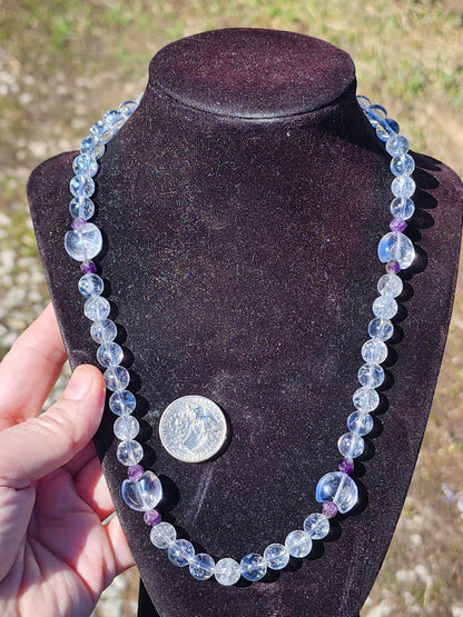 Clear azeztulite &amp; moon