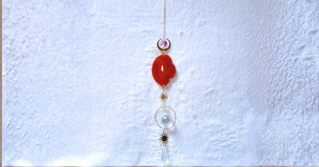 Red Agate Suncatcher