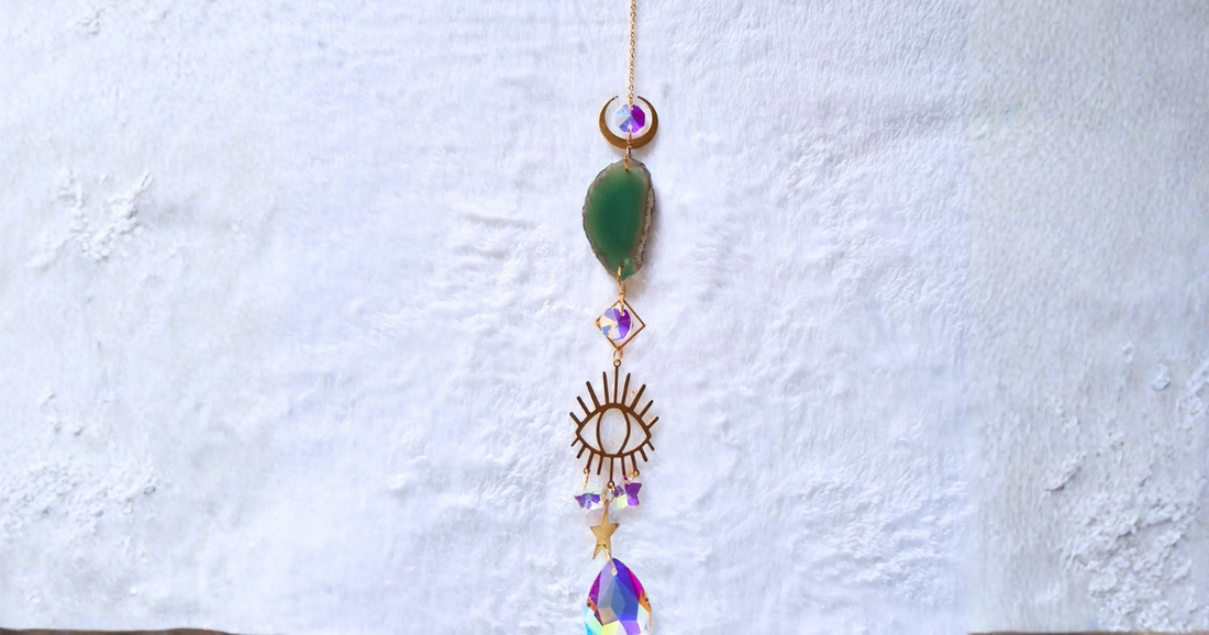 Green Agate Suncatcher