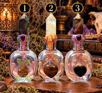 Enchanted Gemstone Perfume &amp; Ritual Spray Bottles – Refillable Crystal Bottles