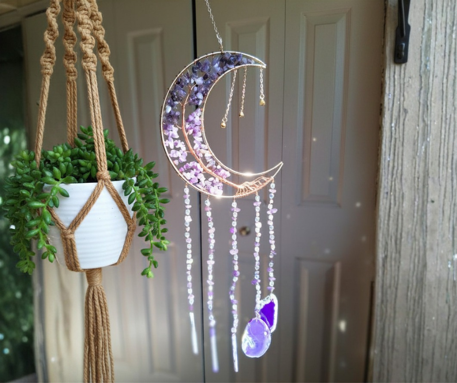 Amethyst Moon Suncatcher