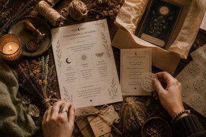 Personalized One Card Oracle or Tarot Reading with Birth Chart Insights &amp; Keepsake