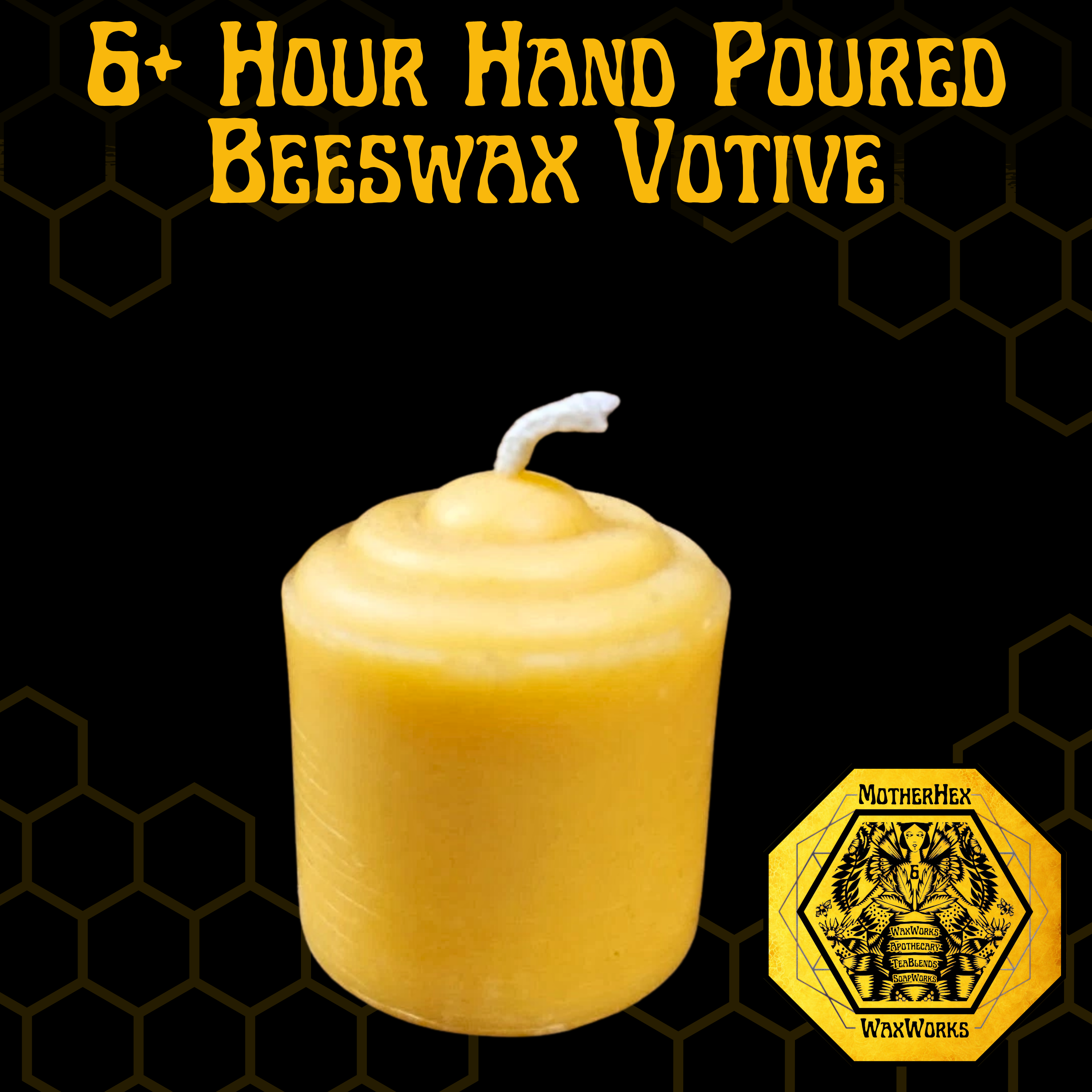 Petite Hand Poured Beeswax Votive Candle