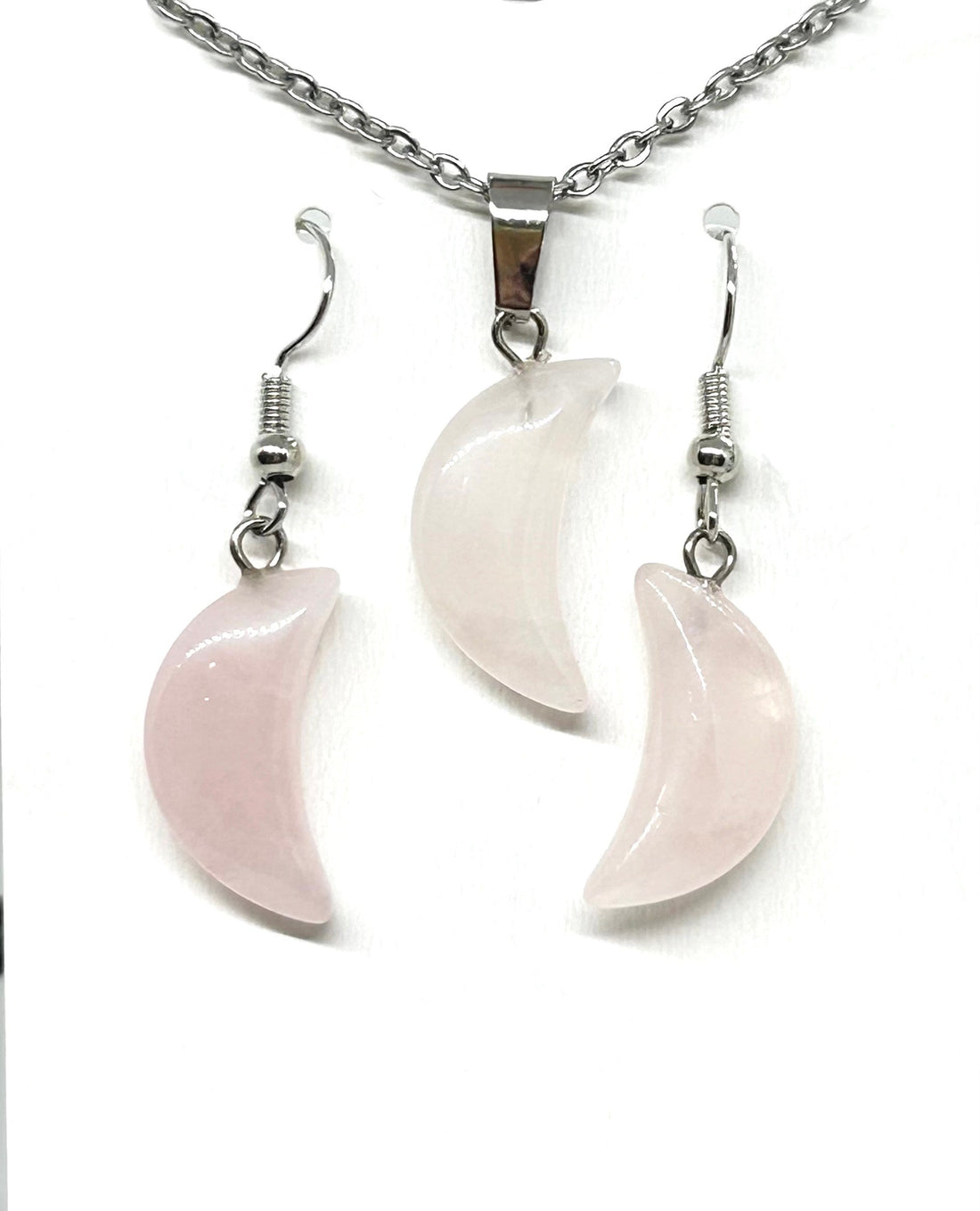 3 Piece Rose Quartz Jewelry Set