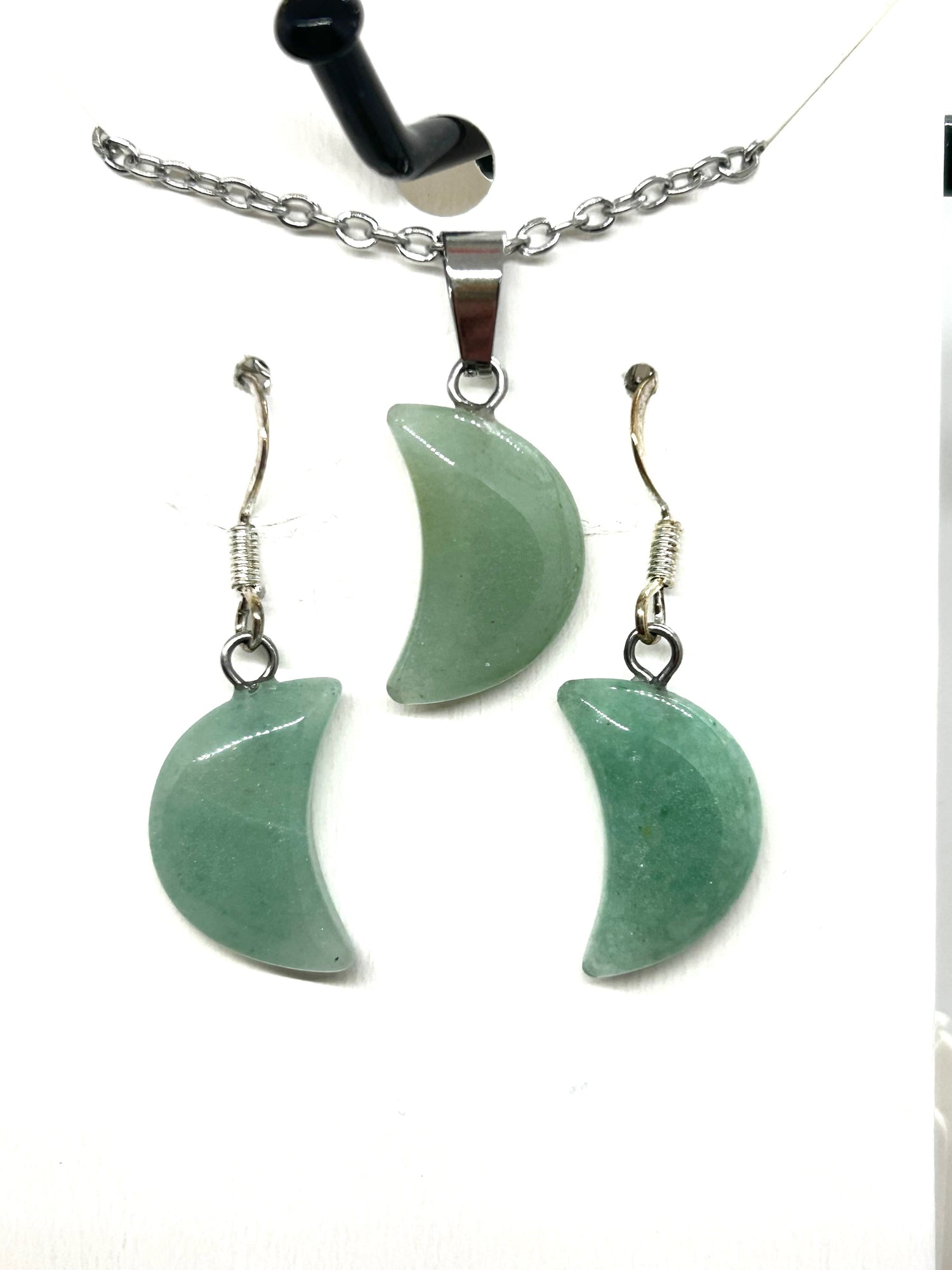3 Piece Green Aventurine Jewelry Set
