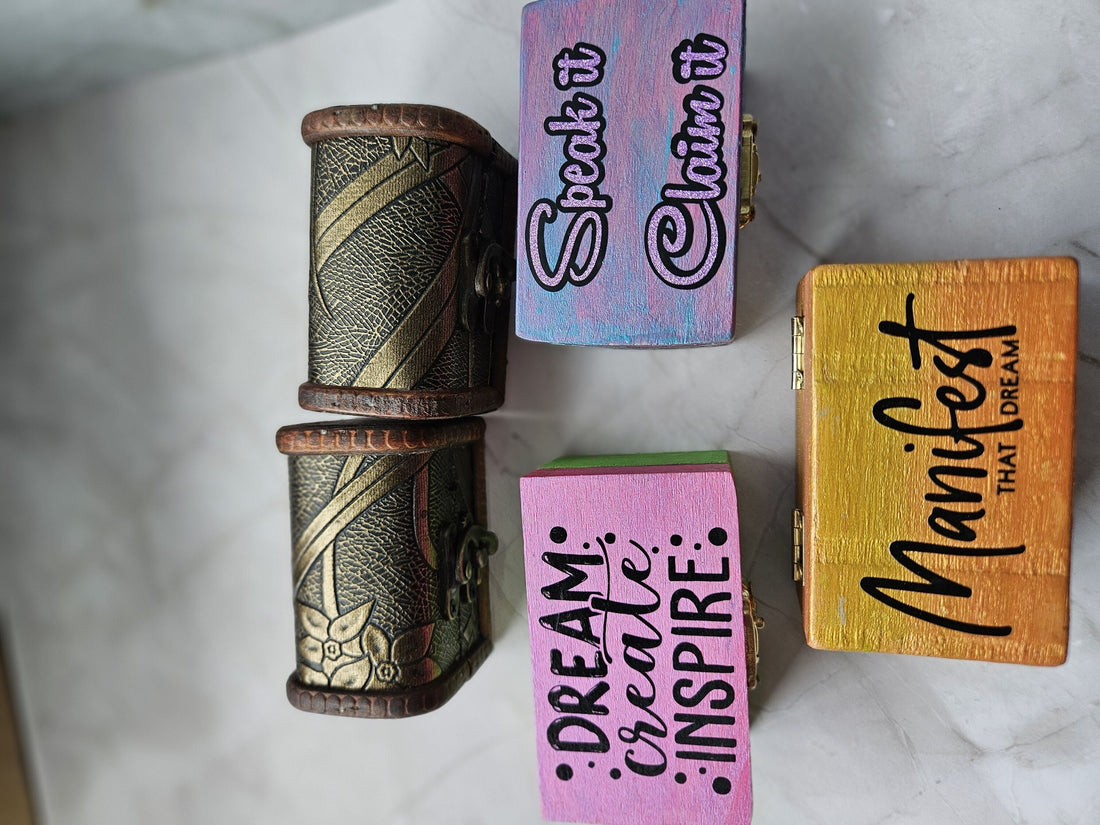 Mini Manifestation Boxes – Spiritual Gift Sets with Crystals, Incense &amp; Affirmations