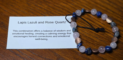 Lapis Lazuli and Rose Quartz Bracelet
