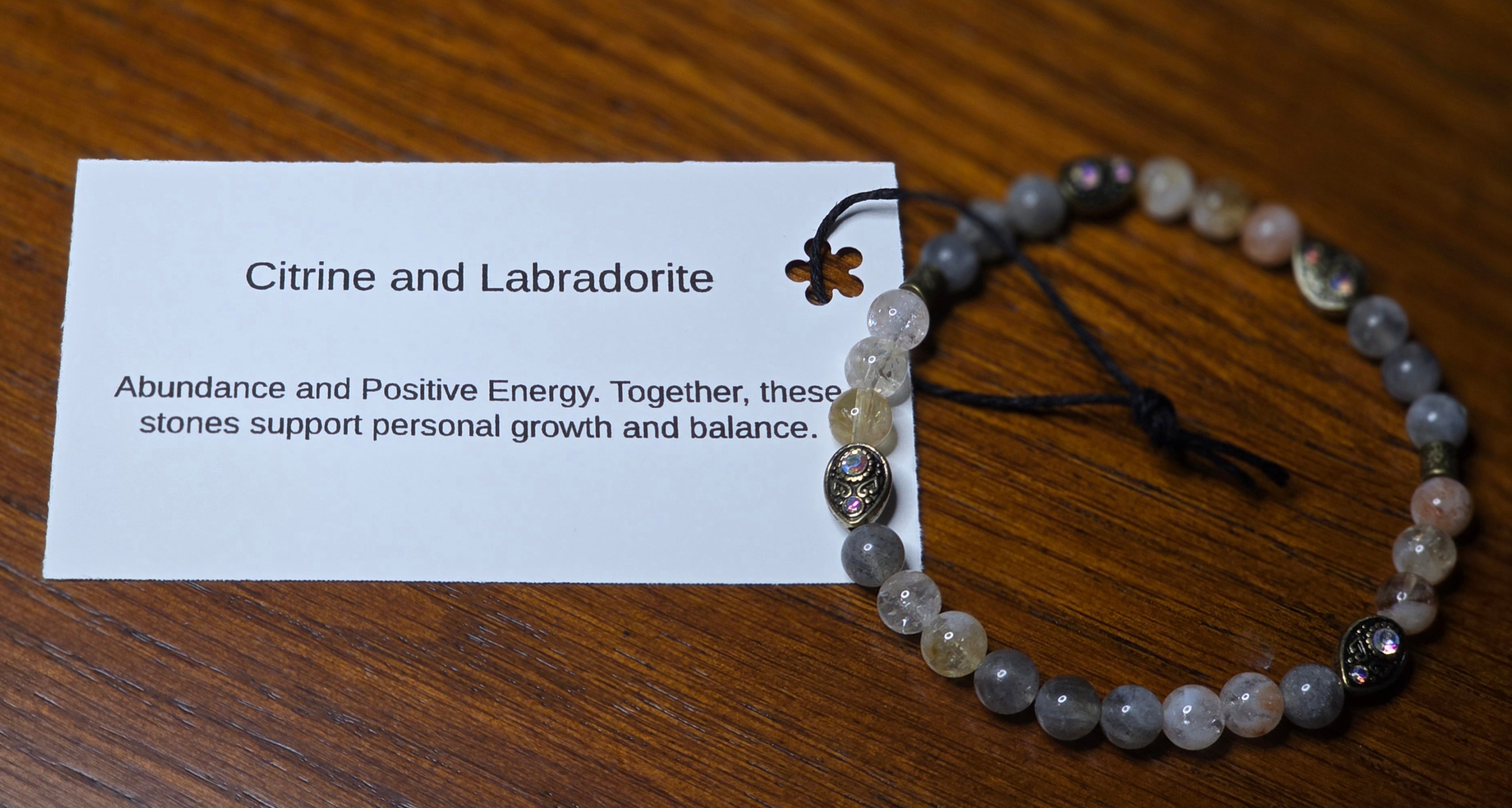 Citrine and Labradorite Bracelet