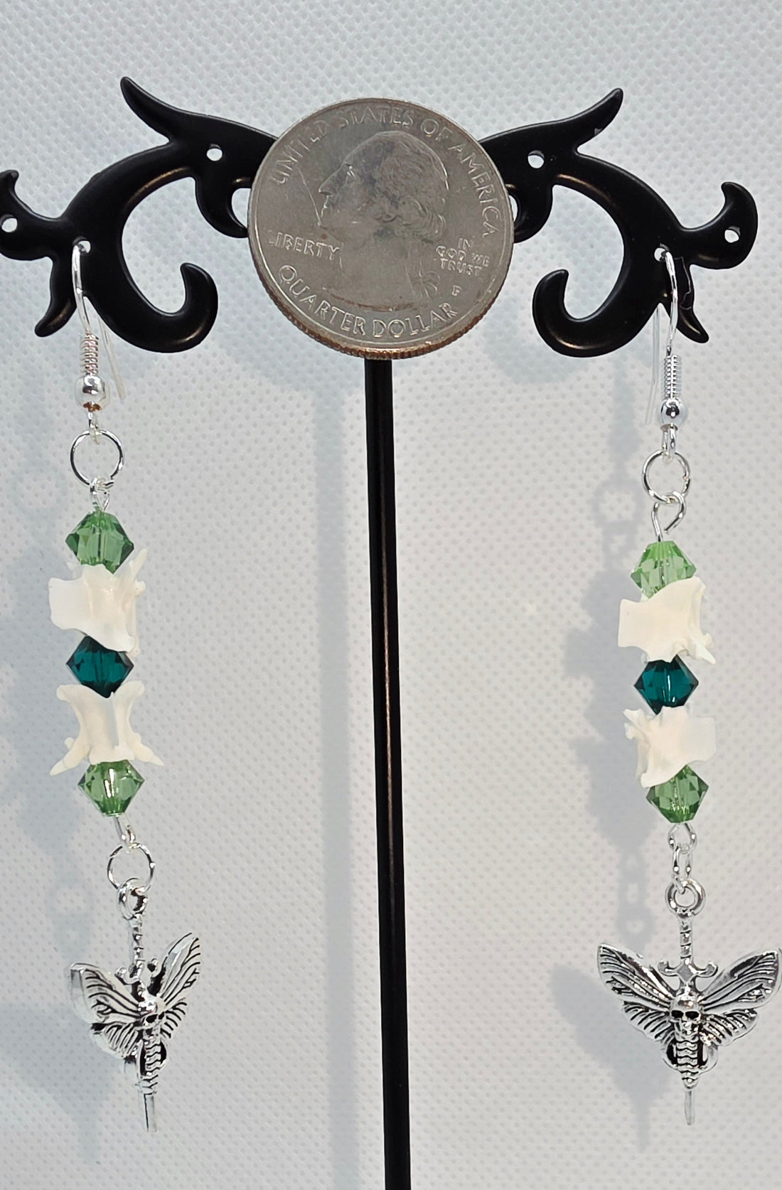 Gothic Vertebrae Charm Earrings