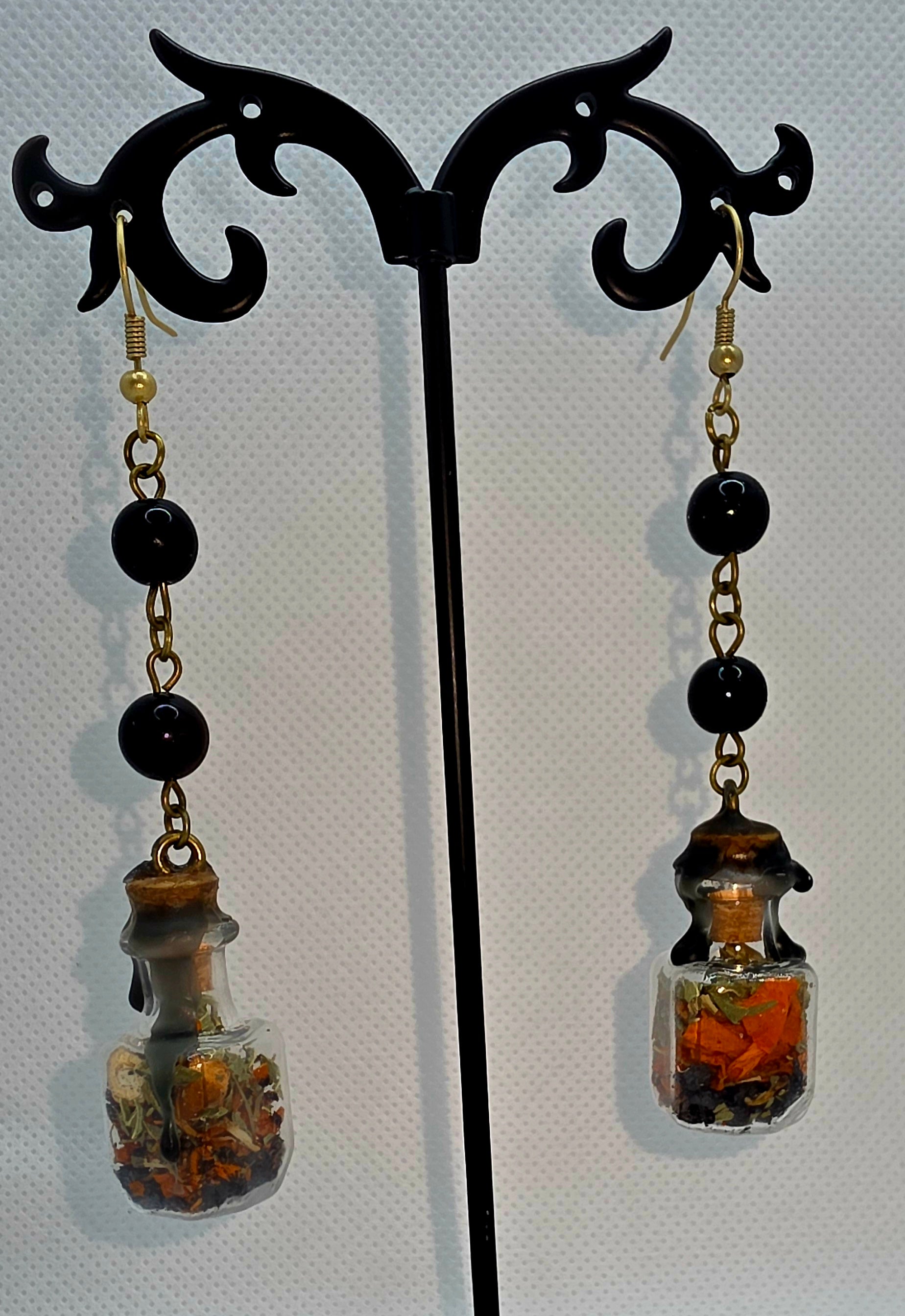 Protection Spell Jar Earrings 1
