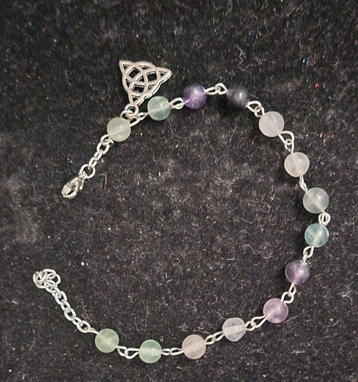 Fluorite Triquetra Bracelet