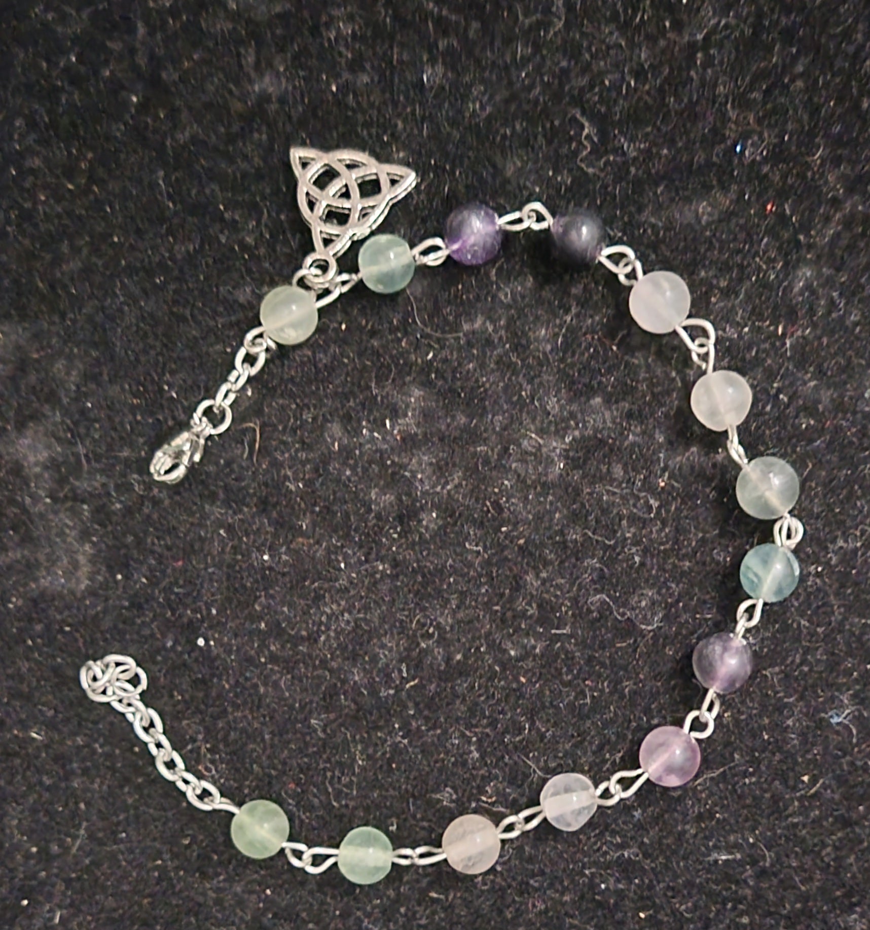 Fluorite Triquetra Bracelet