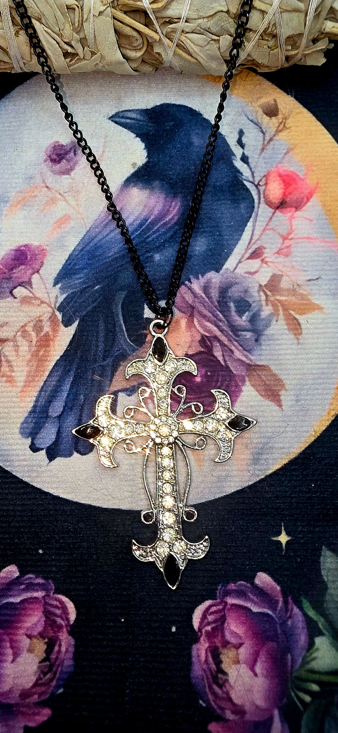 Gothic Black and silver cross