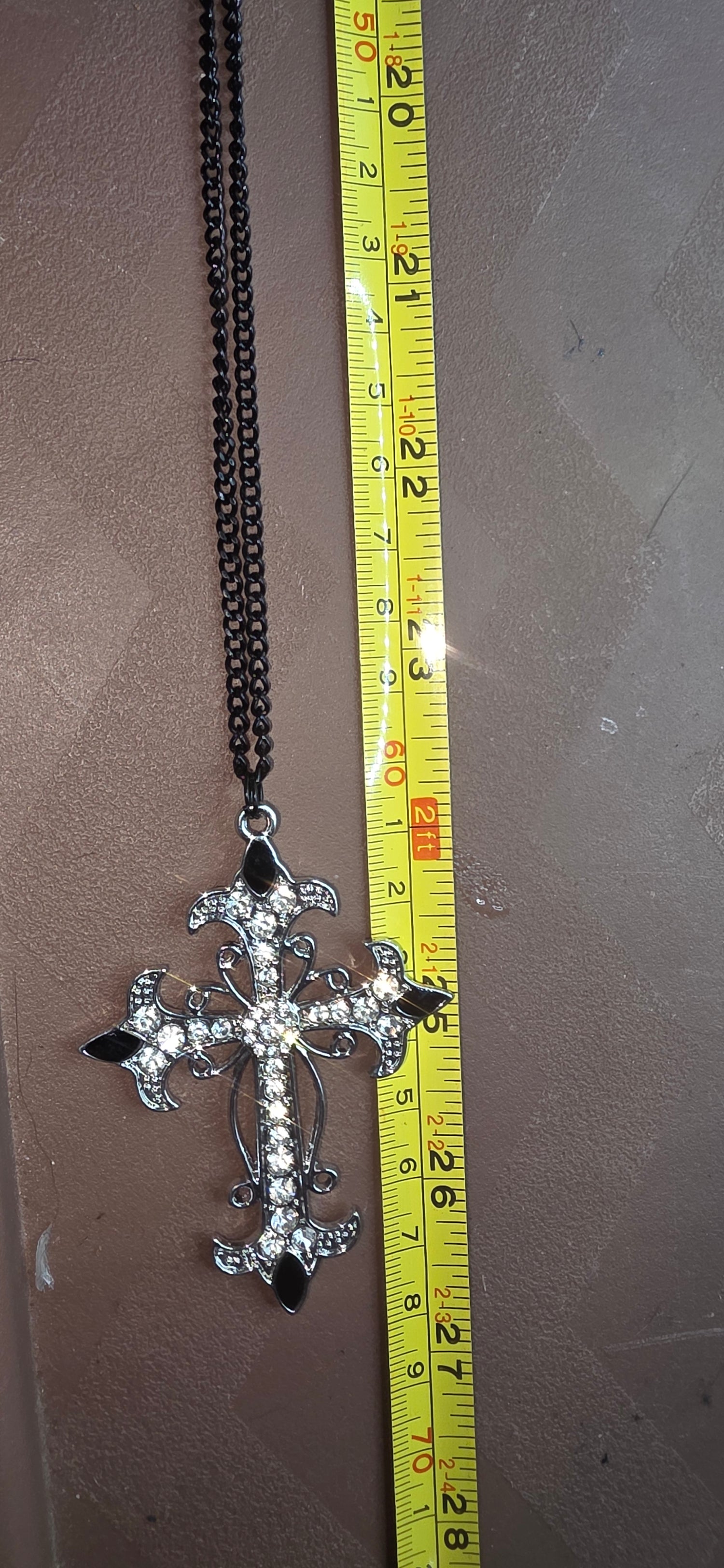 Gothic Black and silver cross