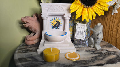 Mini Apollo Far-Striker Raven Altar 5 Inch God Shrine for Sun, Archery, Music, Prophecy Witchcraft Altar Decor Pagan Gift