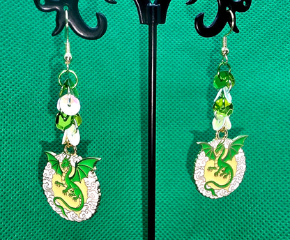 Enchanted Dragon Charm &amp; Earring Set