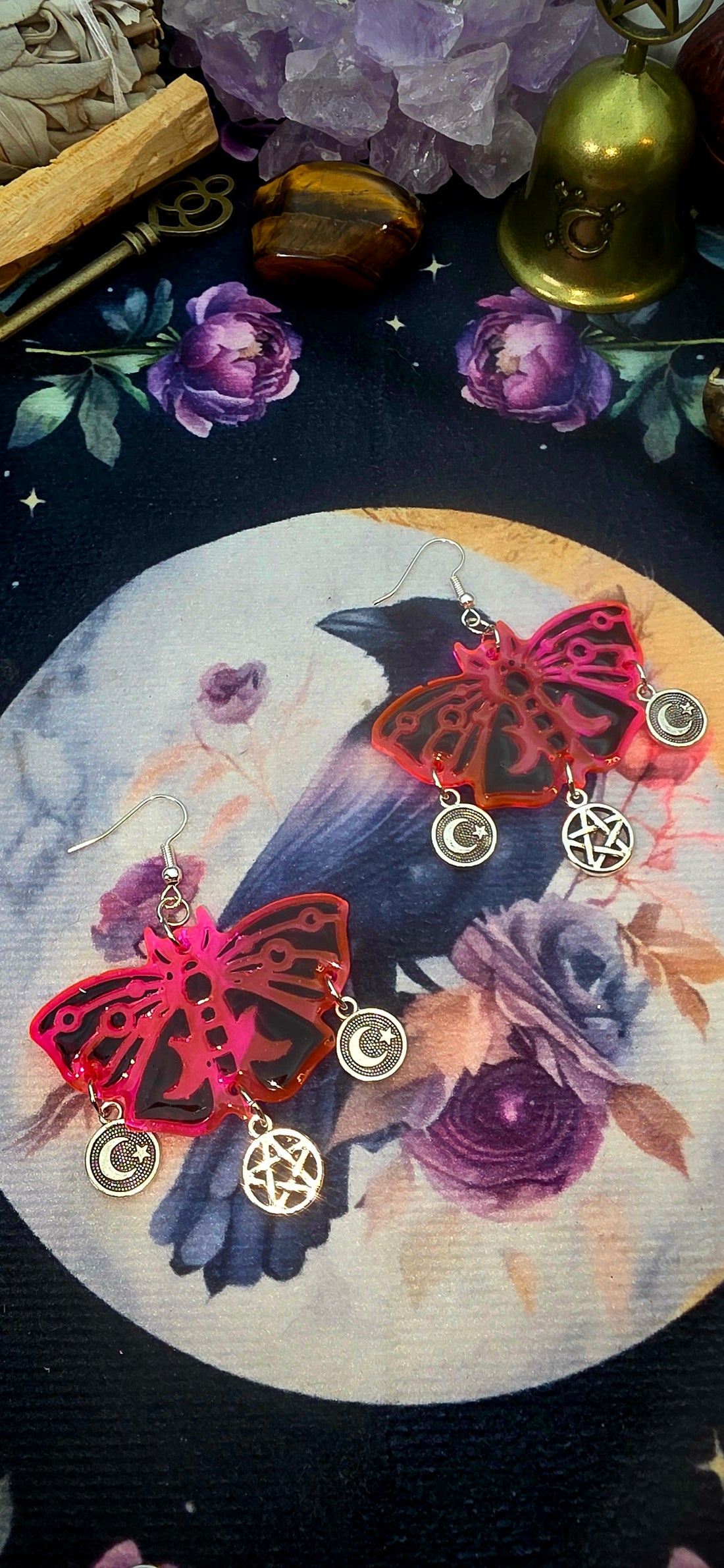 Mystic Butterfly Charm Earrings