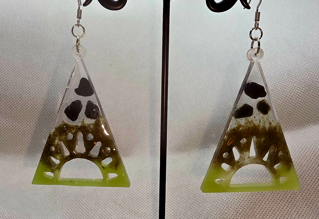 Mystic Green Beltane Infused Earrings