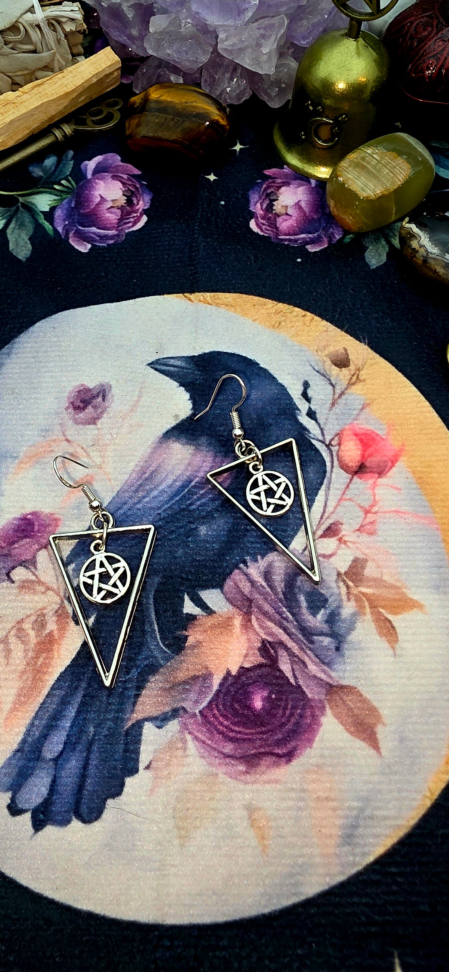 Triangle and Pentacle Earrings