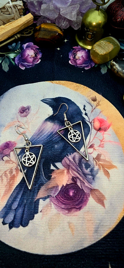 Triangle and Pentacle Earrings