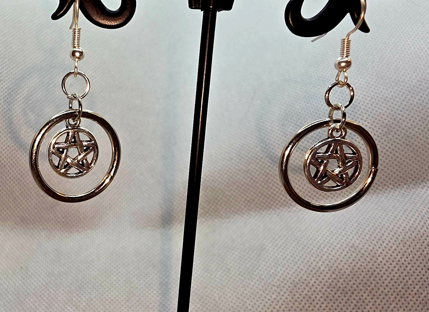 Pentacle Disc Earrings