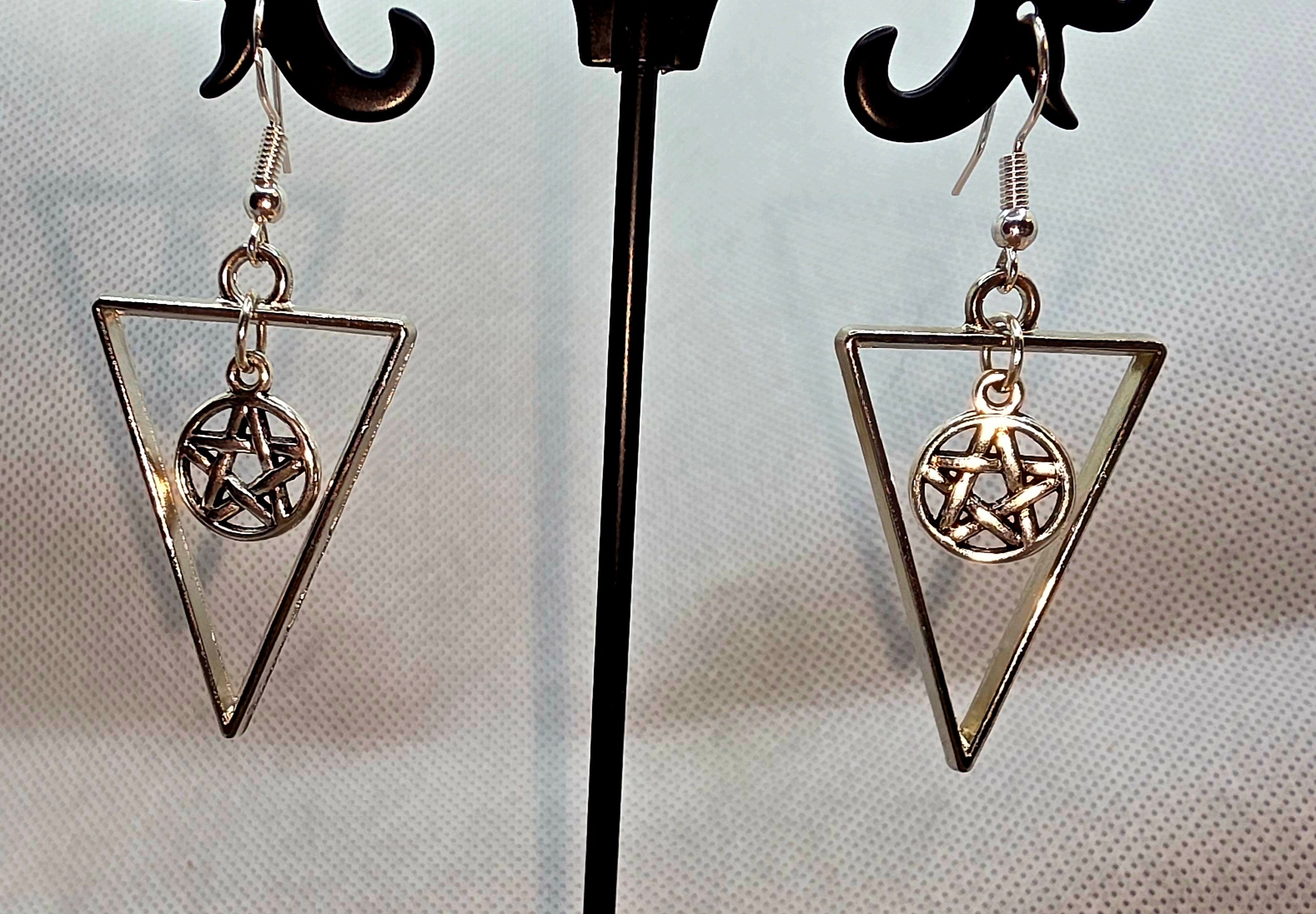 Triangle and Pentacle Earrings