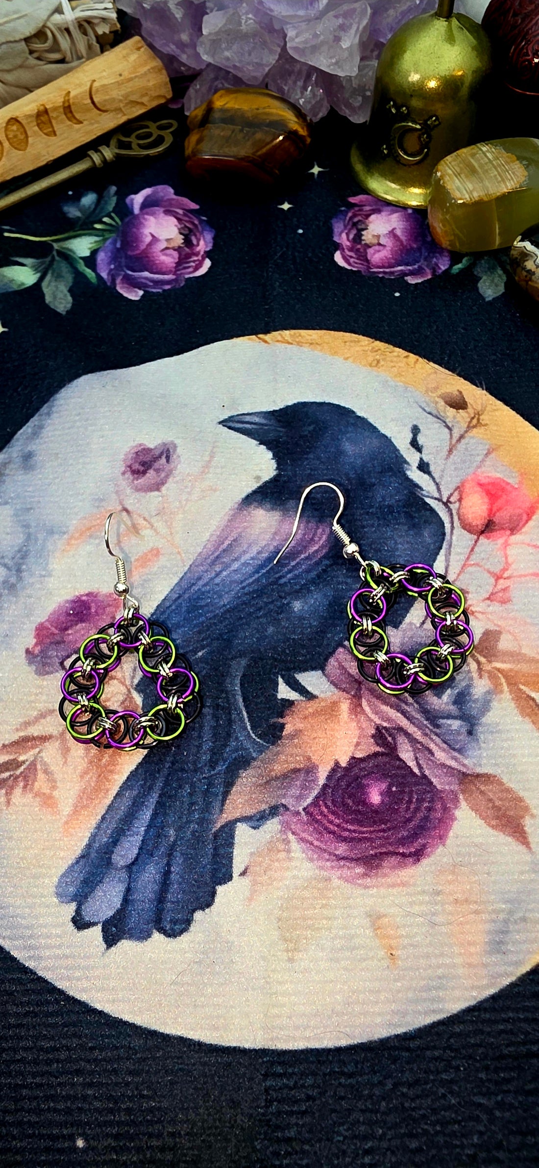 Celtic Helm Chainmail Earrings