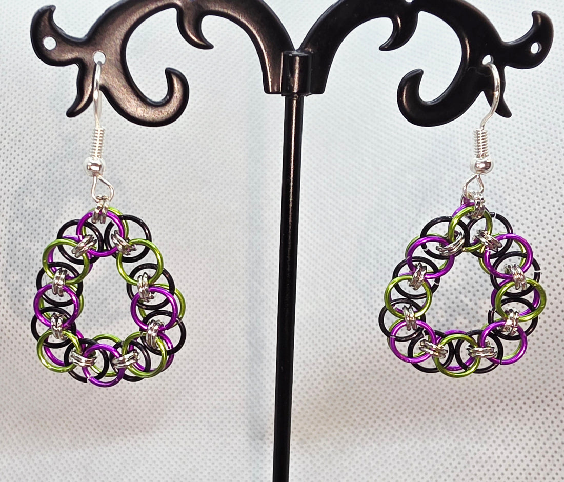 Celtic Helm Chainmail Earrings