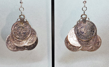 Coin Scale Earrings and Necklace Set