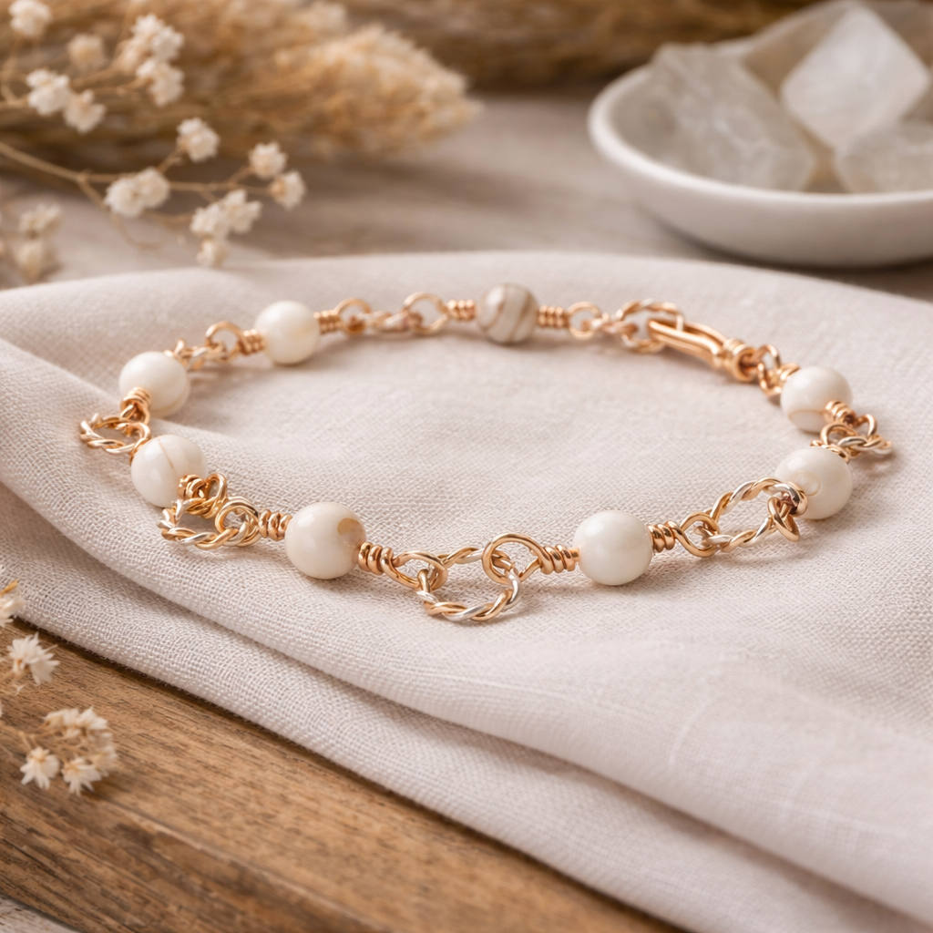 Mixed Metal Italian Onyx Bracelet