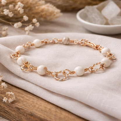 Mixed Metal Italian Onyx Bracelet