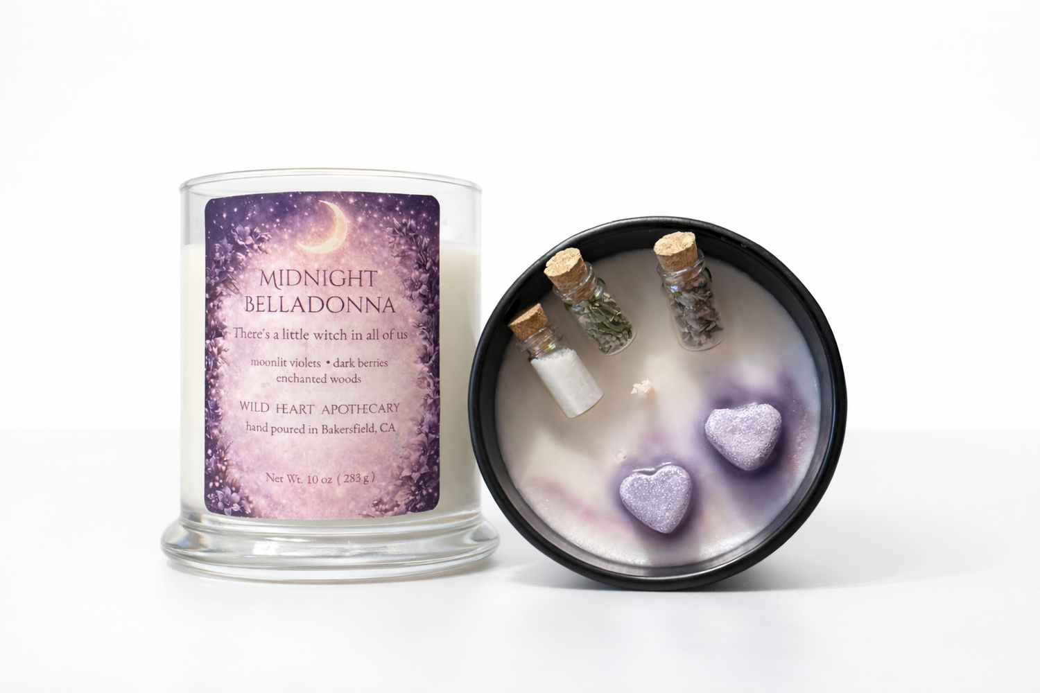 Midnight Belladonna Candles - inspired by "Practical Magic"