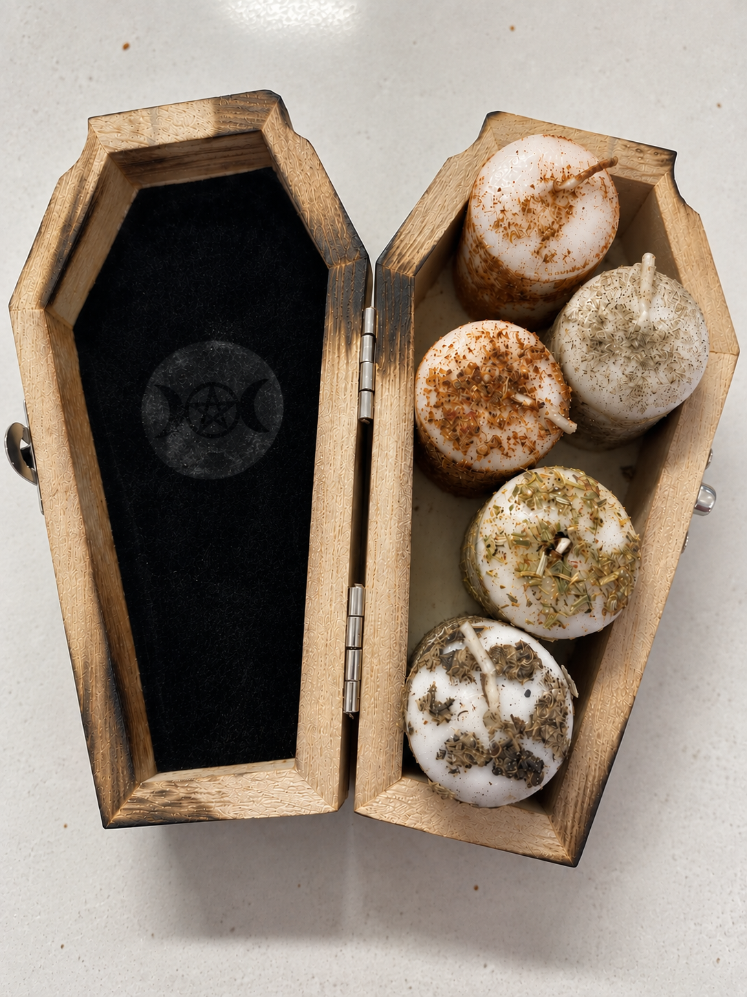 Samhain ogham pentacle candle ritual set