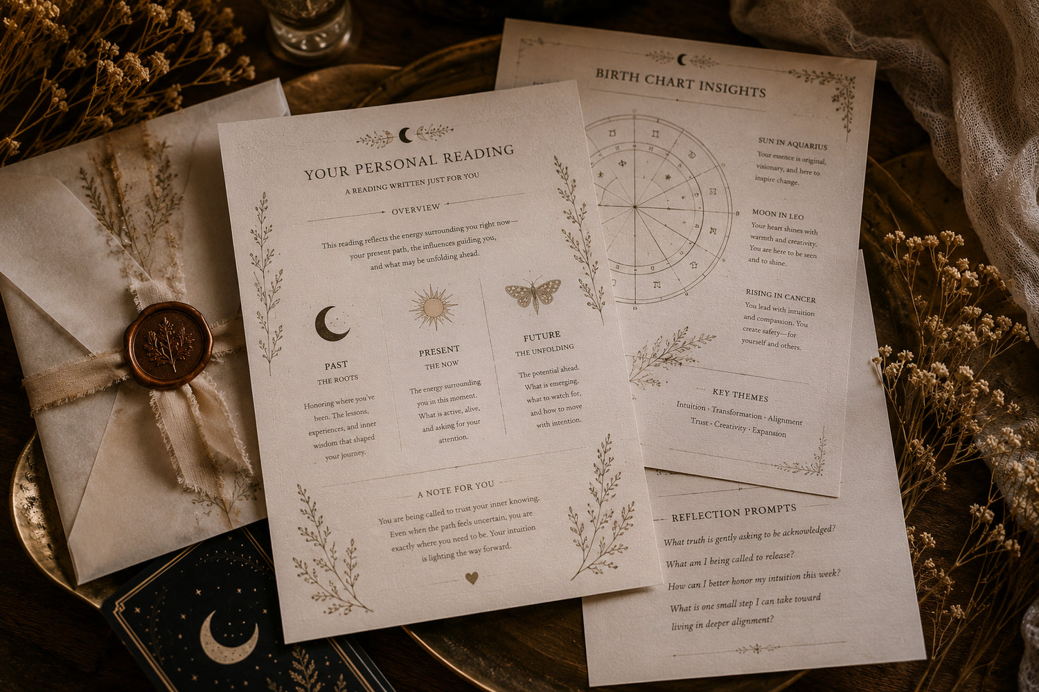 Personalized Three Card Oracle or Tarot Reading (Digital)