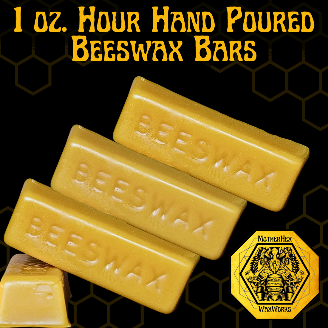 1 oz Hand Poured Beeswax Bars