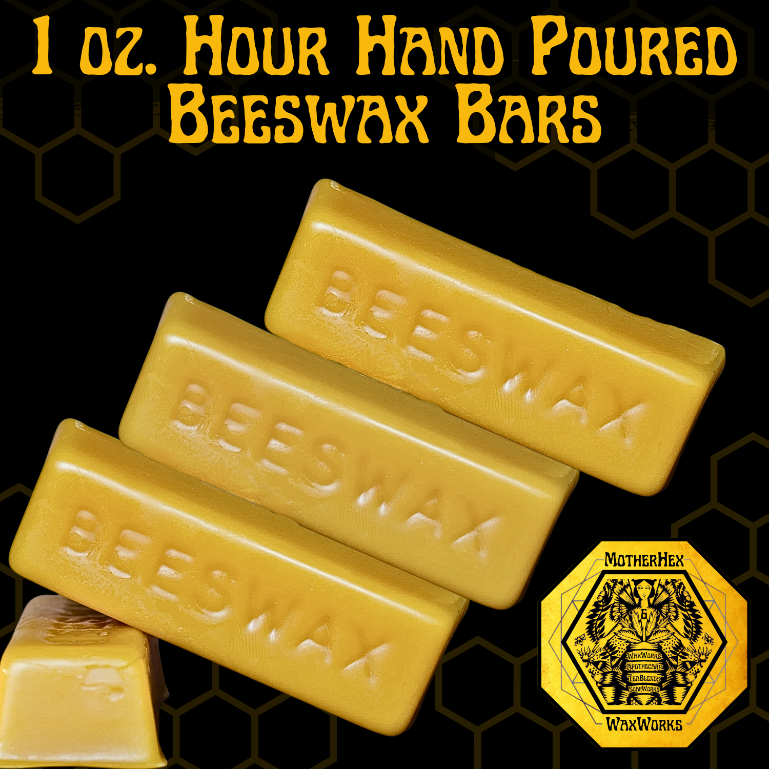 1 oz Hand Poured Beeswax Bars