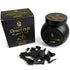 Jar of Sonavi Desert Oud bakhoor incense chips next to its decorative box, with small oud wood pieces scattered around — 40g natural agarwood blend inspired by desert nights.